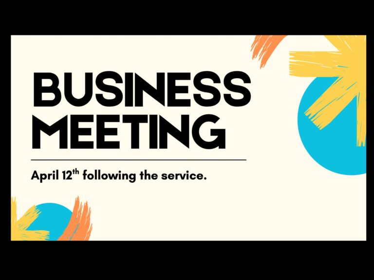 Business Meeting April 2026