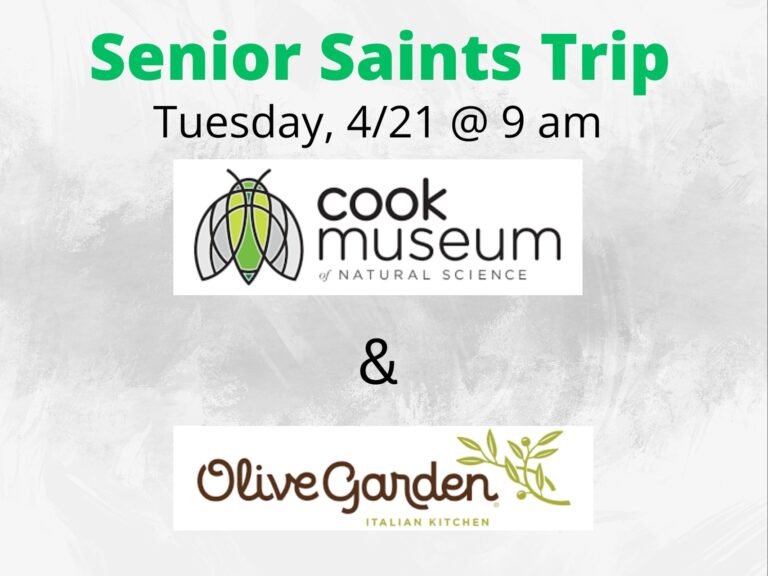 Senior Saints Trip April 2026